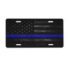 Thin Blue Line American Flag Cool Front License Plate 6x12