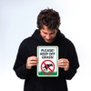 Please Keep Off Grass Sign, 10x7 Inches, Rust Free .040