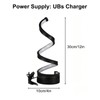 NCONCO Spiral LED Table Lamp for Bedroom, USB Powered Desk