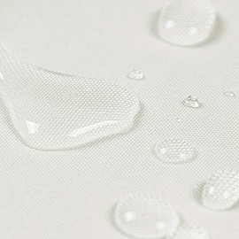 Furlinic Shower Curtain Anti-Mould Washable Bathroom Curtain Textile Polyester Fabric Water Wipe for Corner Bathtub Beige Small 90 x 180 cm with 6 Shower Curtain Rings