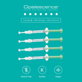 Opalescence 20% Teeth Whitening Refill Kit (2 Packs / 4 Syringes) Carbamide Peroxide. Made by Ultradent, in Mint Flavor. Tooth Whitening Refill Syringes - B-5196-4