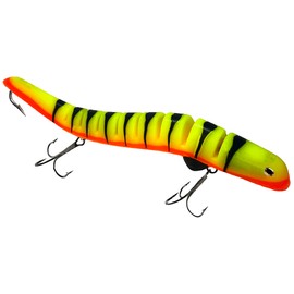 Delong Lures - Flying Witch Fishing Lures for Musky, Pike, Muskie, Segmented Rip Baits Slow Sinking Freshwater Saltwater Musky Lure (FireTiger)