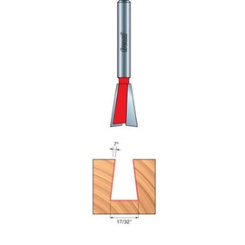 Freud 22-115: 17/32" (Dia.) Dovetail Bit with 1/2" Shank