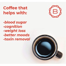 Brain Bean Organic Coffee | Smooth Taste, Antioxidant Rich & Fair Trade | Whole Bean Medium Roast 16 Oz