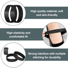 OPVYAEU 3 Pairs of Shoelaces Fixing Strap for Football Boots Against Loosening Loosening Loops, Tear-Resistant Fixation Made from Sustainable R, black