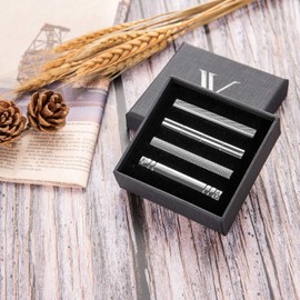 Vignac Men's Tie Clip, Fashion, Simple, Everyday Work, Wedding, Suit, Business, Brass, Stylish, Luxury, Gift Box Included, Brass