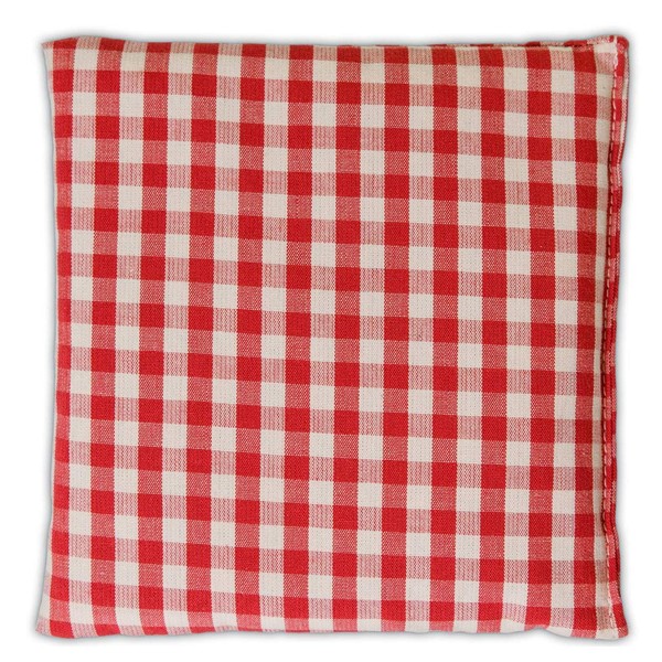 Grape Seed Cushion 12 x 12 cm Red/White - Heat Cushion & Cold Cushion - Grain Cushion