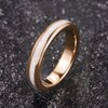 Vakki 4mm Mens Tungsten Carbide Ring Inlaid with Marble for