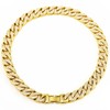 IDRUPACE Miami Mens Cuban Link Chain Silver Gold Plated Bling