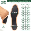 SULPO 3 Pairs Premium Leather Activated Carbon Insoles, Odour Absorber,