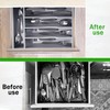 Greenual Gray Silverware Organizer 10 In Utensil Organizer Silverware Tray