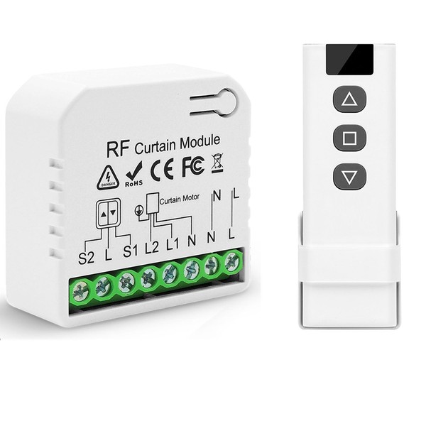 Tedeligo Wireless Roller Shutter Control Retrofit Set, Wireless Switch for