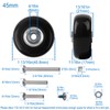Replacement Wheels for Luggage 45mm x 18mm Set of 4