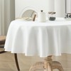 Aoztio Waterproof Round Tablecloth, Wrinkle Resistant Washable Polyester Tablecloths for