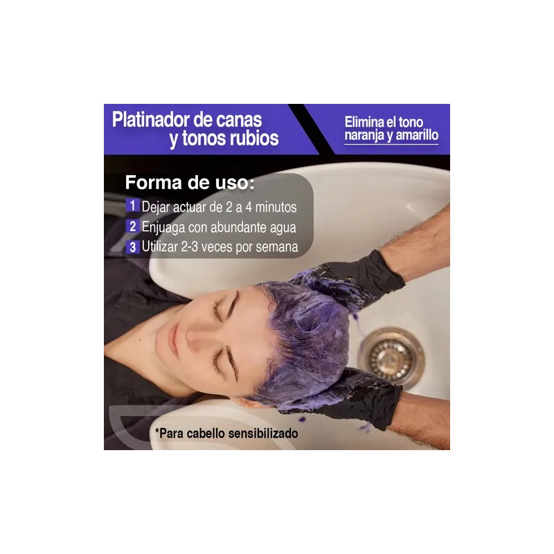 Shampoo Dibal Silver Intensifica Tono Cabello Plateado 1 Lt