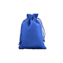 SANSAM 20pcs Royal Blue Drawstring Burlap Gift Bags, 6.0x8.0 Inch Lining Burlap Favor Sacks For Herb, Spices, Medium Size Jute Treat Bags for Christmas, Wedding, Party,Household Storage