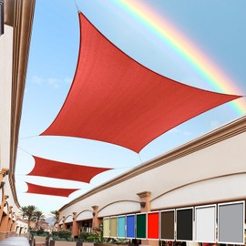Royal Shade 14' x 19' Red Rectangle Square Sun Shade Sail Order to Make RTAPR1418 Canopy, UPF50+ 95% UV Blockage, 200GSM Commercial Standard Heavy Duty, 3 Years Warranty (We Make Custom Size)
