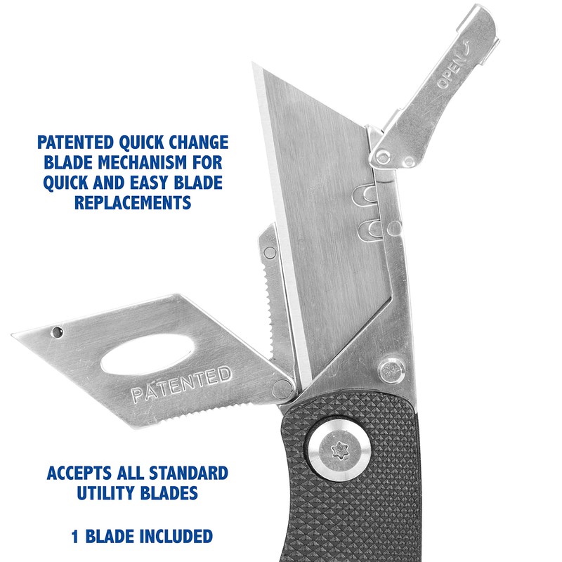 Sheffield Folding Utility Knife, Accepts Standard Utility Knife Blades, Box
