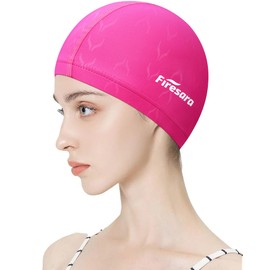 Firesara Fishtail Fabric Swimming Cap Women Men, Breathable High Elasticity Swim Cap Hair Protection Quick Dry Soft for Long Hair Short Hair, Kids Boys and Girls