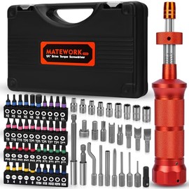 68Pcs Torque Screwdriver Wrench Set 10-70 IN.LB, Inch Pound Torque Driver with S2 Steel Bits, 1/4" Drive, Magnetic Quick-Release Adapter for Bike Repair, Mounting and Maintenance