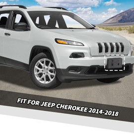 Jimen Fit for Jeep Cherokee 2014-2018, Front Tag Plate Holder Frame License Mount Bracket