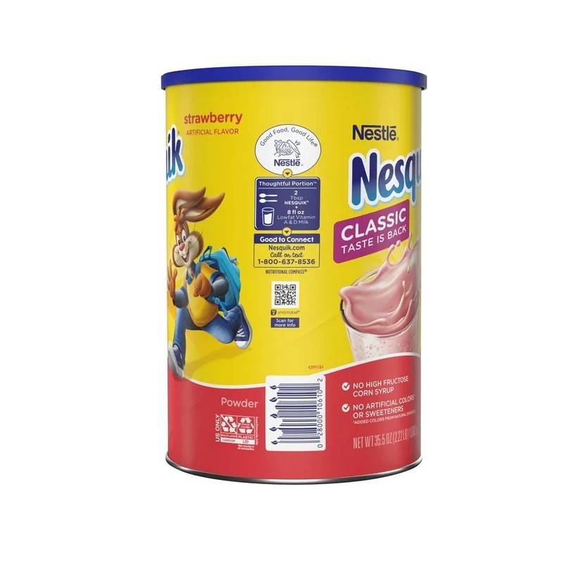 Nestle Nesquik Strawberry Flavor Powder Drink Mix, 35.5 oz