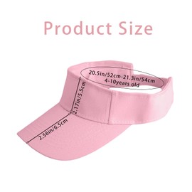 Gkhlg 1 cappello da sole per bambini, ad asciugatura rapida, con visiera, per bambini di 4-10 anni, da indossare tutti i giorni, attività all'aperto, rosa, Taglia unica