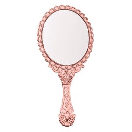JOONOR Handheld Mirror with Handle Vintage Compact for Personal Makeup Vanity Hand Held Mirror Tone Victorian Vanity Mirror 9.8x4.5in