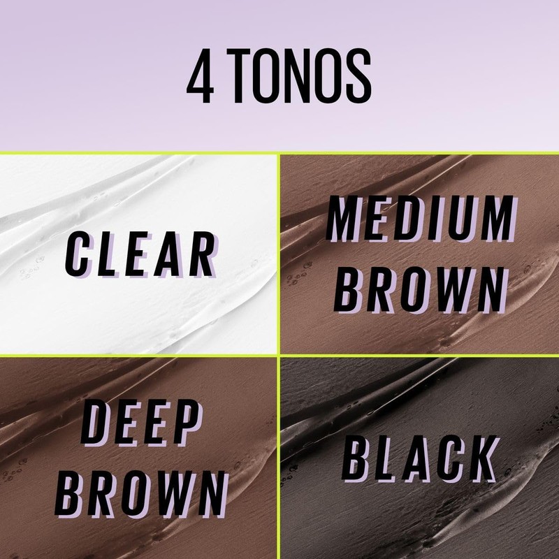 Maybelline Nuevo Gel de cejas de larga duración, efecto laminado,