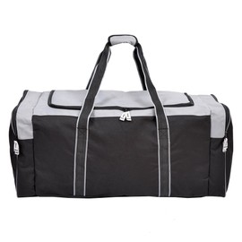 Jetstream Heavy Duty Multi Pocket Large Sports Gym Equipment 3-Pocket Travel Duffel Bag (36 Inch, Grey)