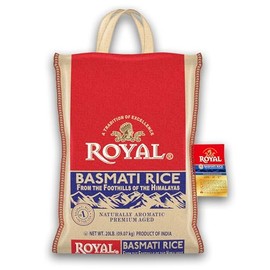 Authentic Royal - Naturally Aged Long Grain Indian White Basmati Rice - 20 Pound