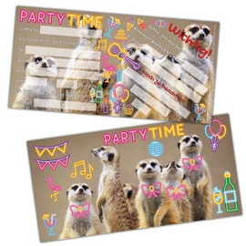 Set of 12 Party Meerman Invitation Cards – Funny Invitations for Children's Birthday or Party for Girls Boys & Adults by BREITENWERK