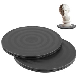 QWORK® 2 x 20 cm rotating disc with steel ball bearings, 360° rotating platform, non-slip design for electronics, plants and crafts