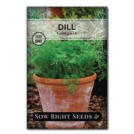 Sow Right Seeds - Compact Dill Seeds for Planting - Non-GMO Heirloom Packet with Instructions to Grow an Outdoor or Indoor Herb Garden - Great for Pickling - The Perfect Patio & Container Size (1)