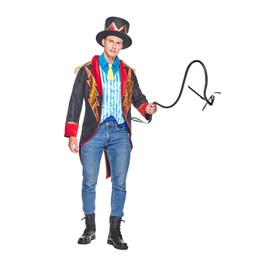 EraSpooky Circus Ringmaster Costume for men Carnival Jacket with Hat