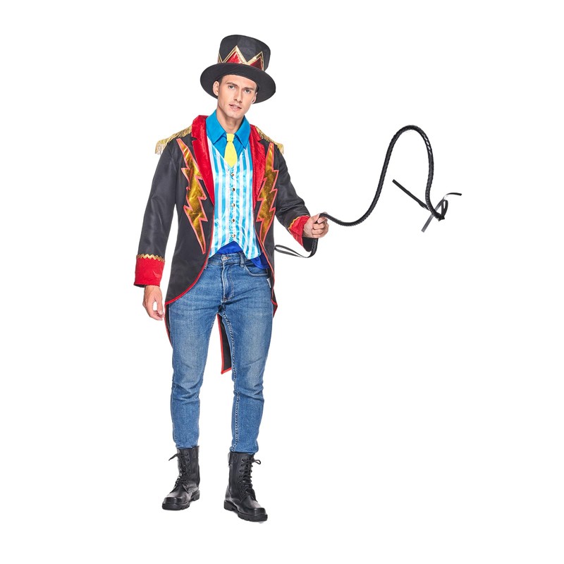 EraSpooky Circus Ringmaster Costume for men Carnival Jacket with Hat