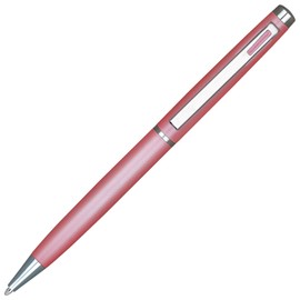 Lanier Matt Pink 4G Ballpoint Pen - Pink Accents and Shiny Chrome Ring & Parts with Medium Tip 0.7mm Cross Style Refill