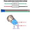 GUUZI 2pcs Latching Push Button Switch Waterproof Stainless Steel Shell