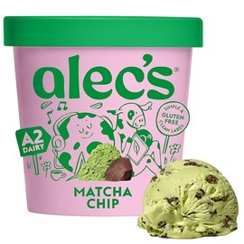 Alec's Ice Cream Matcha Chocolate Chip Ice Cream, A2 Dairy, 14 Fl Oz