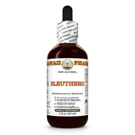 Eleuthero (Eleutherococcus Senticosus) Dry Root Glycerite, Made in Hawaii, Organic Raw Materials, All Natural, Vegan, Lab Tested Alcohol-Free Liquid Extract - 2 fl.oz