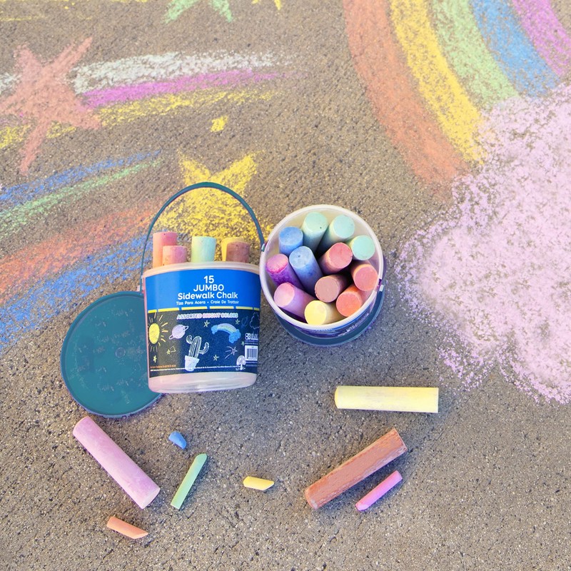 BAZIC Jumbo Color Chalks (15/Bucket)