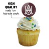 GRAPHICS & MORE Alabama A&M University Primary Logo Cupcake Picks