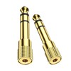 HDXH 2 PCS Headphone Adapter jack,3.5mm to 6.35mm Audio Jac