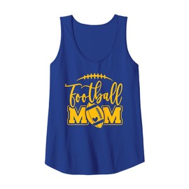 Womens Game Day Blue and Yellow High School Football Football Mom Tank Top