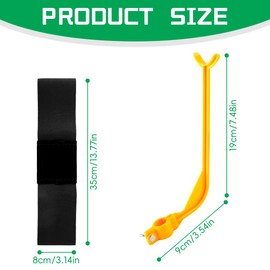 Lotsdonxia 2-Piece Golf Swing Trainer Set - Swing Plane Corrector & Wrist Alignment Aid for Beginners to Pros, Right Arm Stabiliser with Adjustable Bands