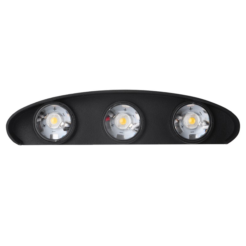 6W LED Wall Light Aluminium Black Shell Warm Light Up