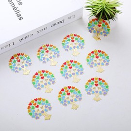 10 piezas de atrapasoles, colgante de metal colorido para ventana de árbol de la vida, para manualidades, regalos