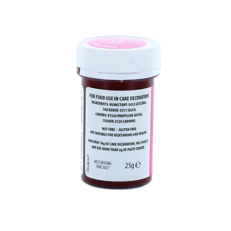 Sugarflair Spectral Hot Pink Lebensmittelfarbe Paste, hochkonzentrierte Lebensmittelfarbe für Buttercreme,