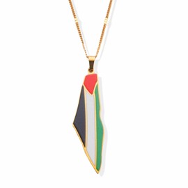 Palestine Necklace Free Palestine Flag Necklace for Women Palestine Scarf Necklace Palestinian Map Pendant Necklace Bring Them Home Now Necklace Ceasefire Now Palestine Gifts for Women Men