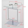 KB Designs - Modern Glass Top Accent Pedestal End Table,